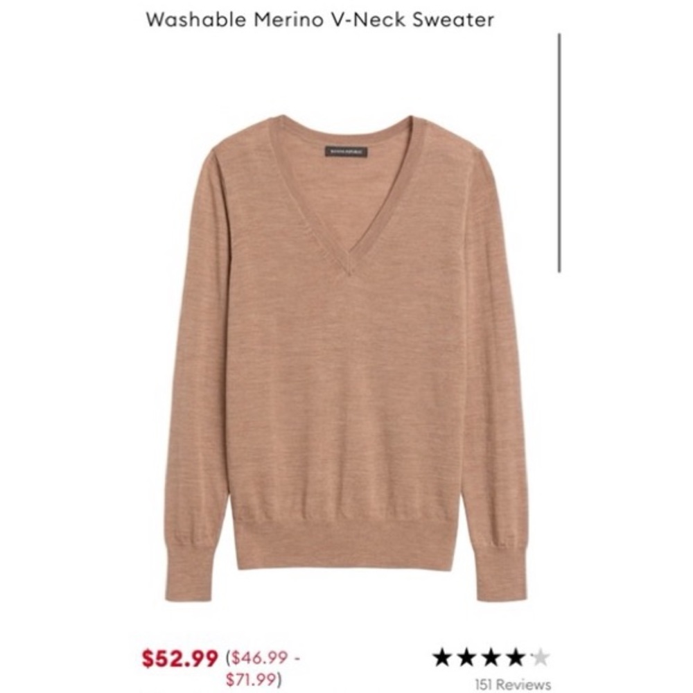 Tan / Brown Washable Merino Wool Sweater